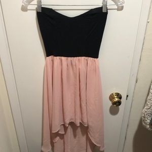Black/pink high-low midi dress!!!